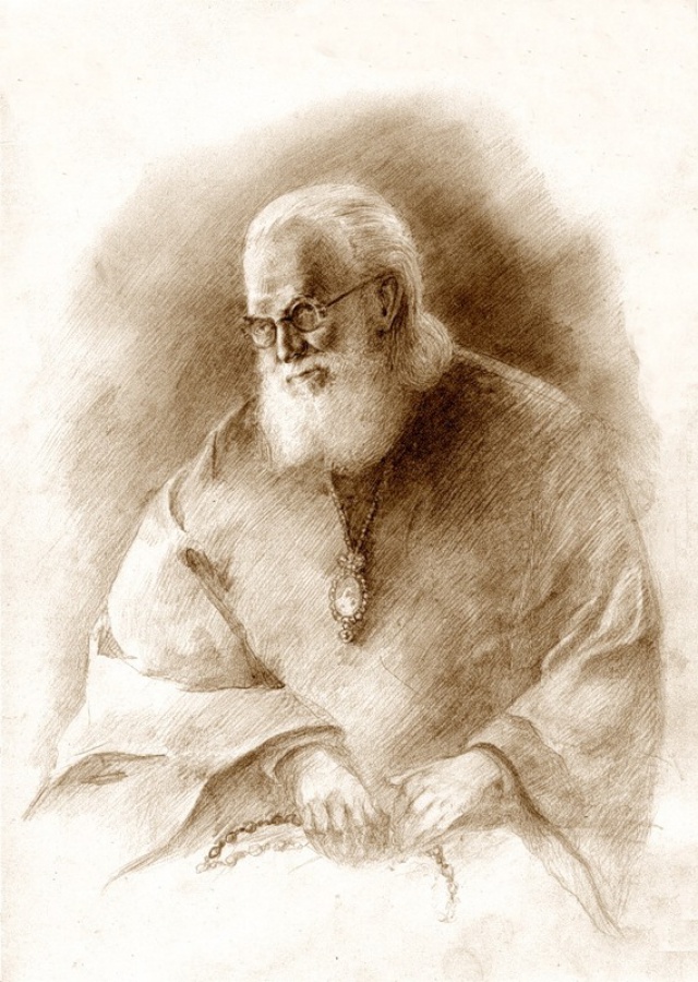 Прижизненный портрет Владики Луки (автор София Георгиевна Галкина)